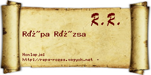 Répa Rózsa névjegykártya
