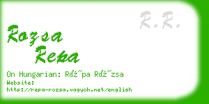 rozsa repa business card